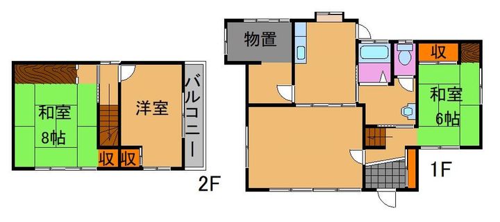 岡山県岡山市北区大窪(一戸建)の賃貸物件の間取り