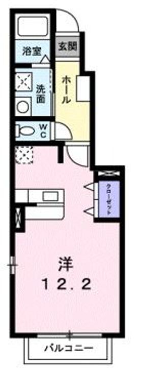 岡山県都窪郡早島町早島(アパート)の賃貸物件の間取り