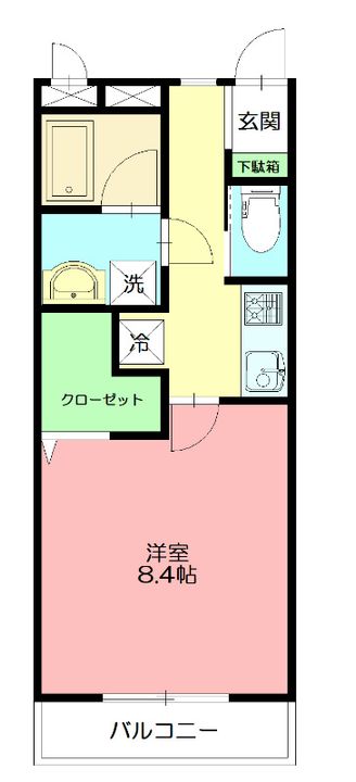 神奈川県小田原市中曽根(アパート)の賃貸物件の間取り
