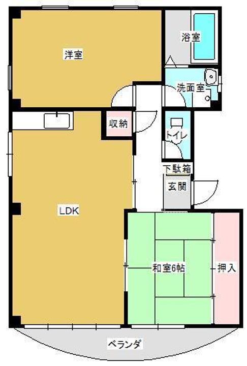 フラット晴丘の間取り