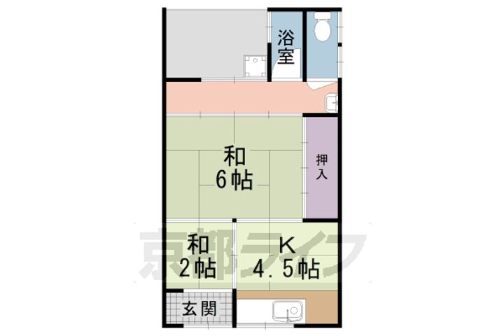 京都府京都市伏見区石田内里町(一戸建)の賃貸物件の間取り