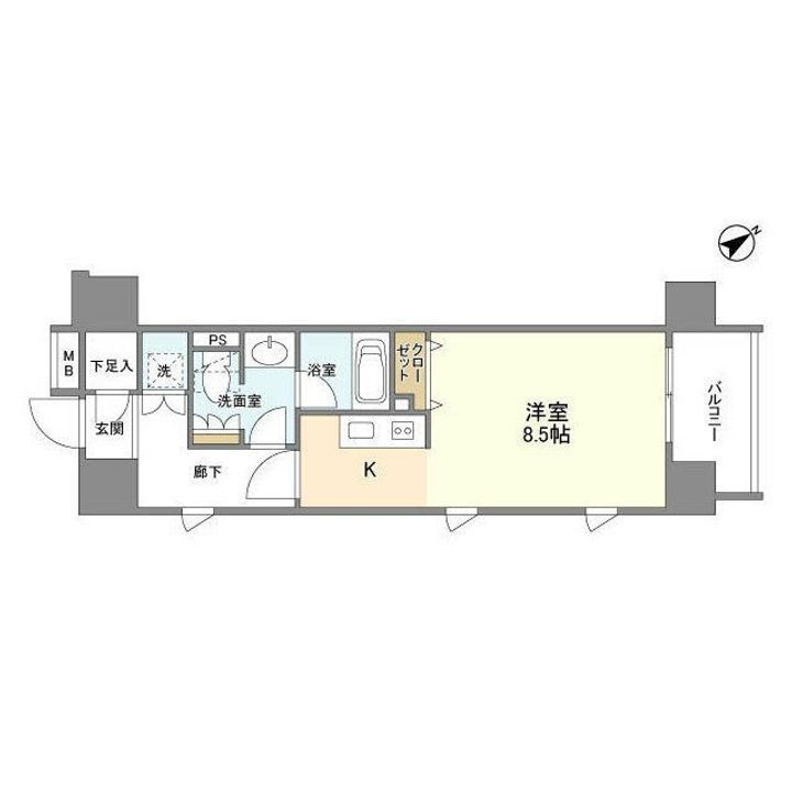 東京都品川区西五反田8(マンション)の賃貸物件の間取り