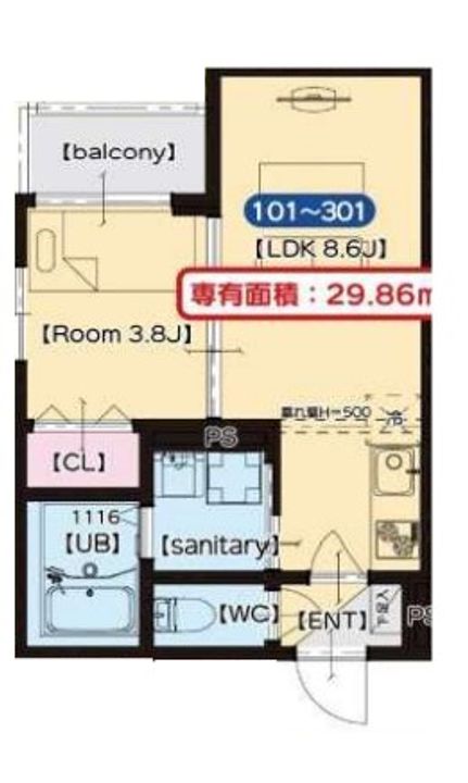大阪府東大阪市金岡2(アパート)の賃貸物件の間取り