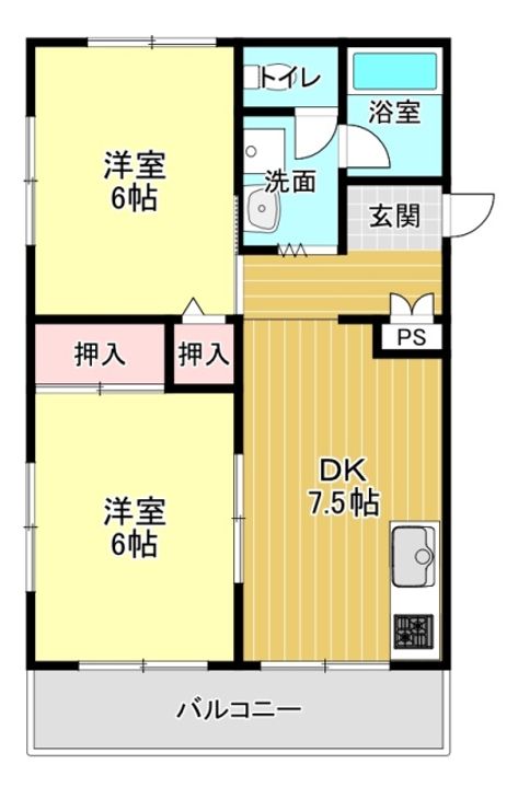 サンハイツIの間取り