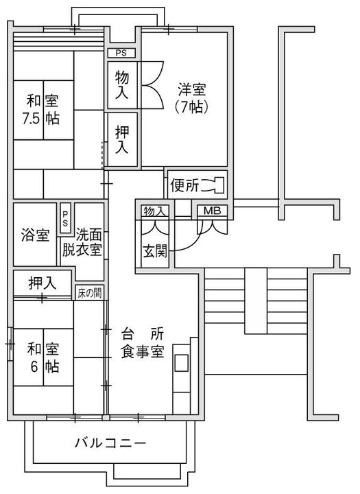 大阪府大阪市東淀川区井高野1(一戸建)の賃貸物件の間取り