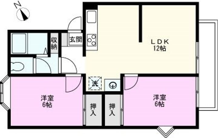越谷ハイツAの間取り