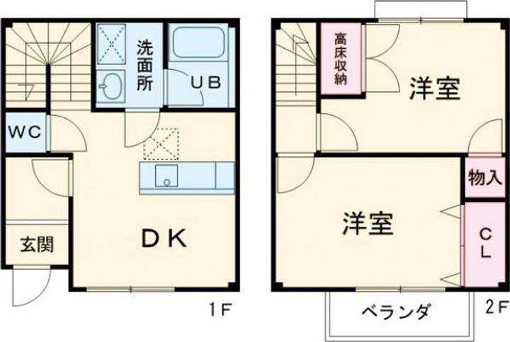 滋賀県長浜市八幡東町(アパート)の賃貸物件の間取り