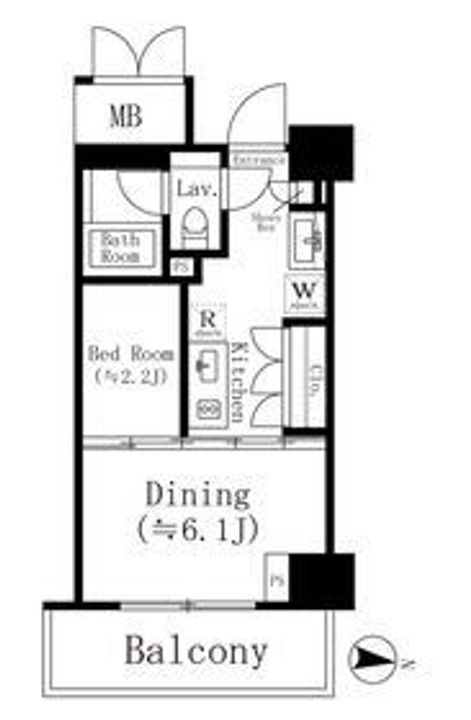 東京都中野区大和町1(マンション)の賃貸物件の間取り