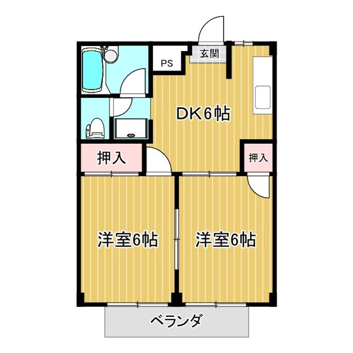 シティーハイツEiの間取り