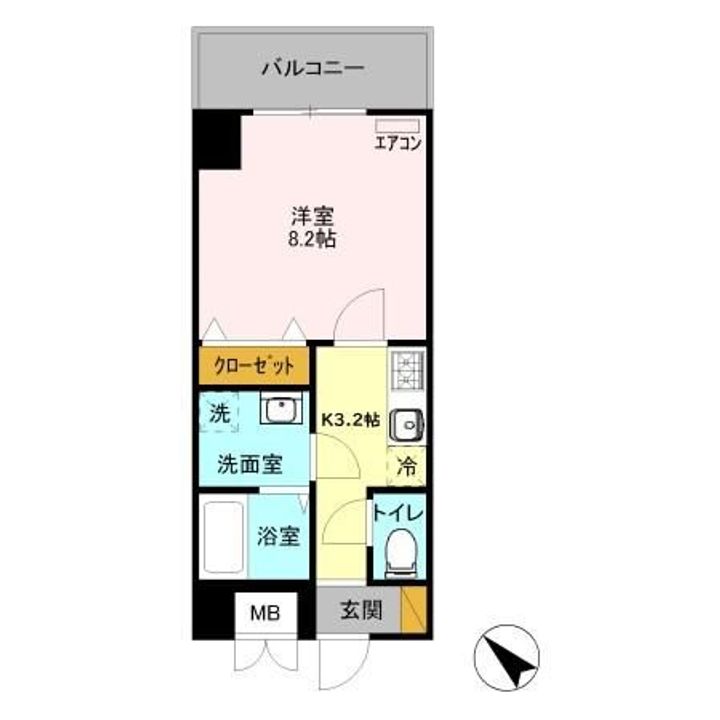 埼玉県川越市新宿町2(マンション)の賃貸物件の間取り