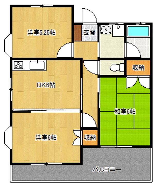 けやきハイツFEの間取り