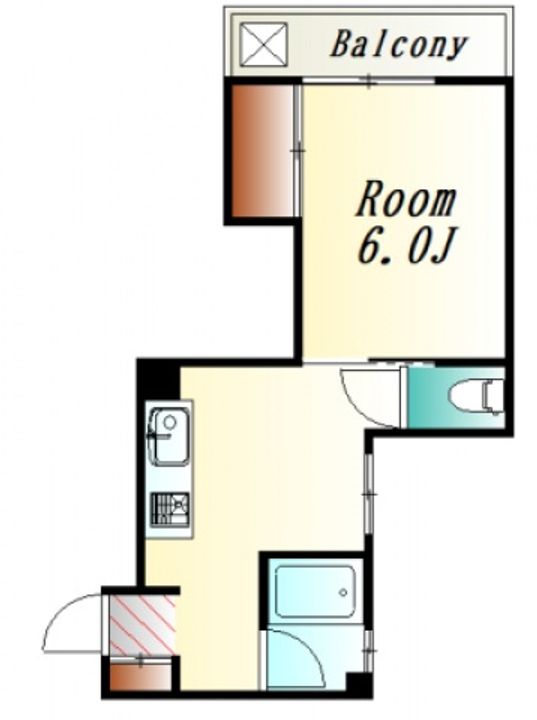 広島県広島市西区大芝2(マンション)の賃貸物件の間取り