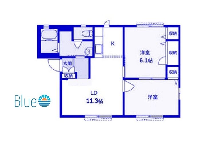 神奈川県茅ヶ崎市香川3(アパート)の賃貸物件の間取り