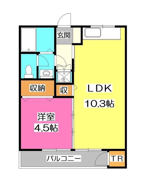 埼玉県所沢市東所沢1(マンション)の賃貸物件の間取り