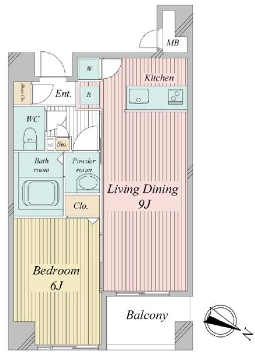 東京都港区高輪1(マンション)の賃貸物件の間取り