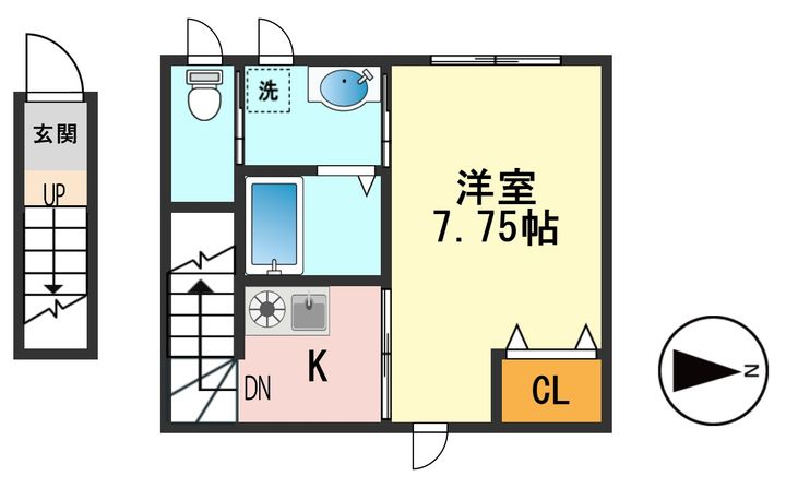 東京都江戸川区西小岩5(アパート)の賃貸物件の間取り