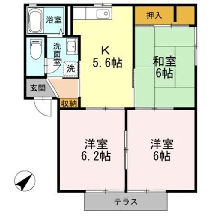 レーベンパレス A棟の間取り