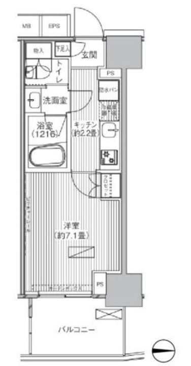 東京都千代田区神田駿河台3(マンション)の賃貸物件の間取り