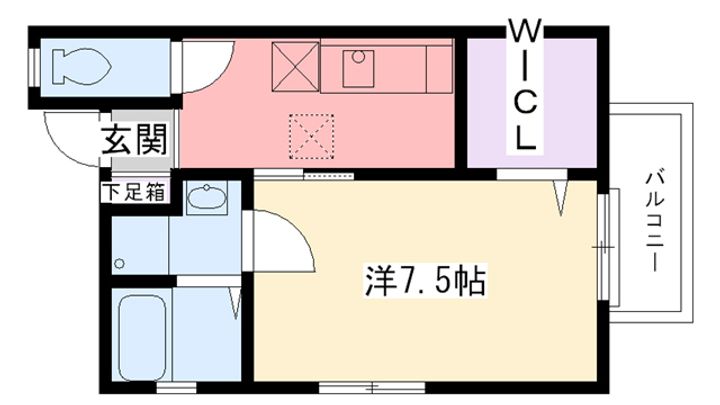 兵庫県西宮市西福町(アパート)の賃貸物件の間取り