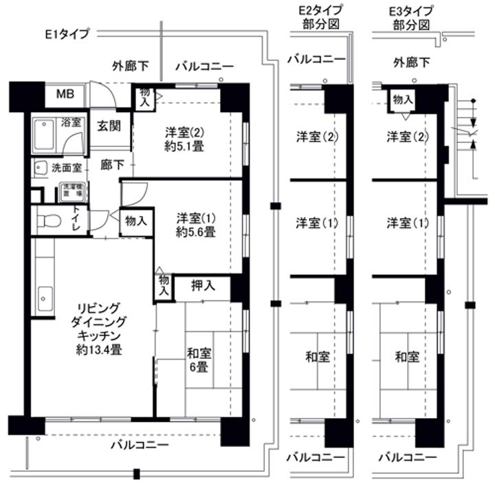 フロール山田町第1の間取り