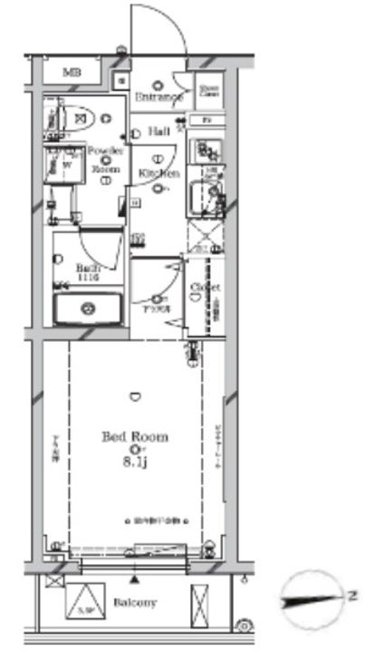 東京都足立区大谷田4(マンション)の賃貸物件の間取り