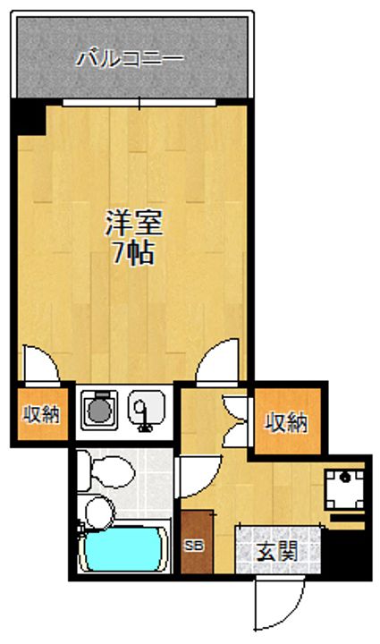 フロントリバー東難波の間取り