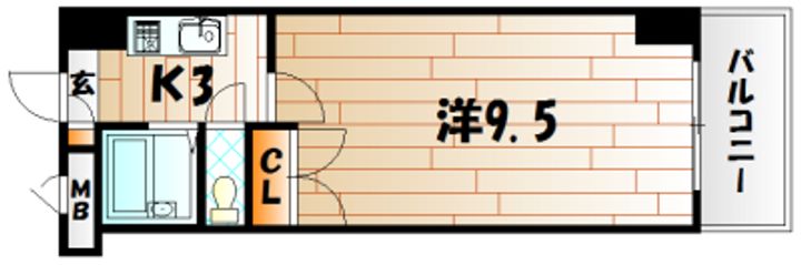 ギャラン南小倉の間取り