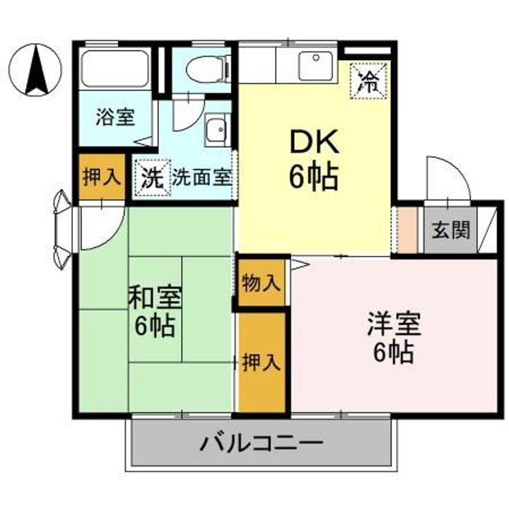 群馬県前橋市上細井町(アパート)の賃貸物件の間取り