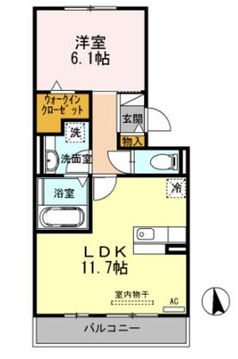愛知県東海市荒尾町前田(アパート)の賃貸物件の間取り