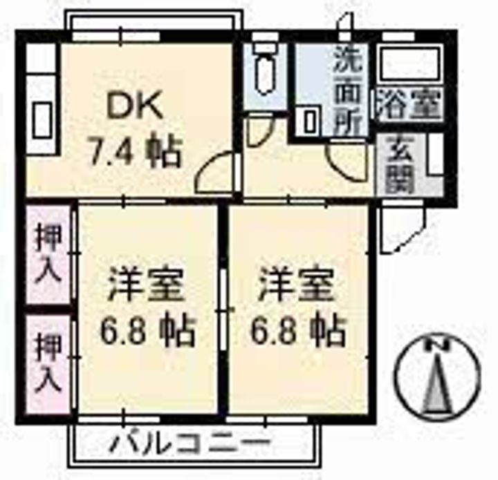 島根県松江市菅田町(アパート)の賃貸物件の間取り