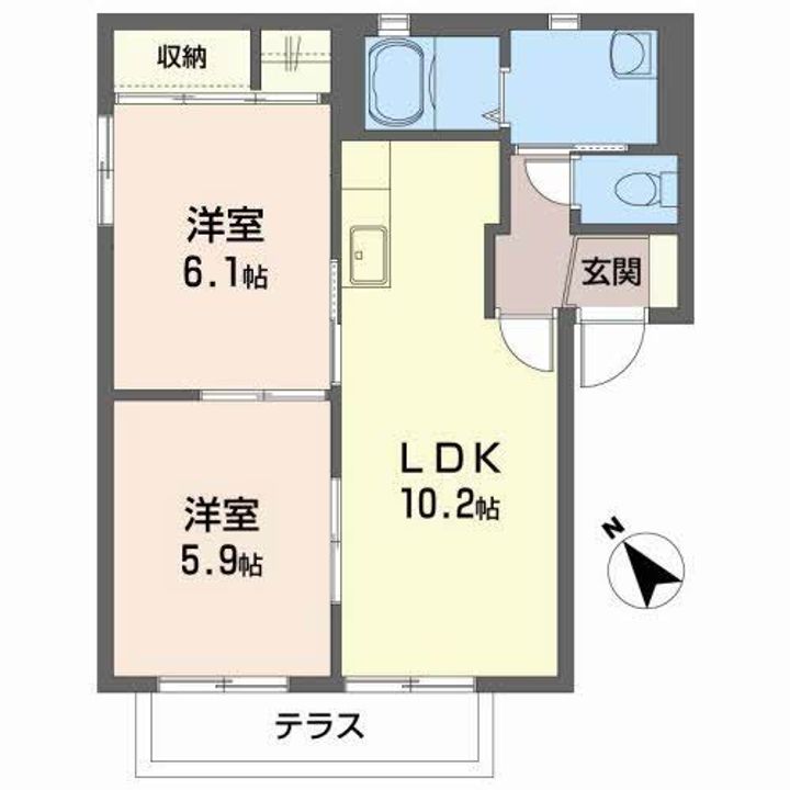 ビューパレスIICの間取り