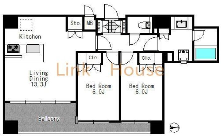 東京都江東区北砂3(マンション)の賃貸物件の間取り