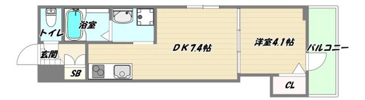 大阪府大阪市東淀川区東中島3(マンション)の賃貸物件の間取り