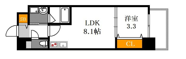 S-RESIDENCE天満町 barkの間取り