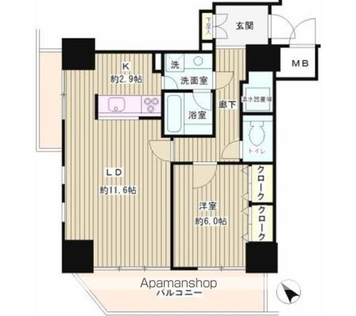 東京都目黒区下目黒2(マンション)の賃貸物件の間取り