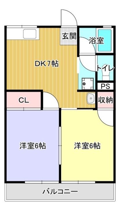 サンセゾン新田の間取り