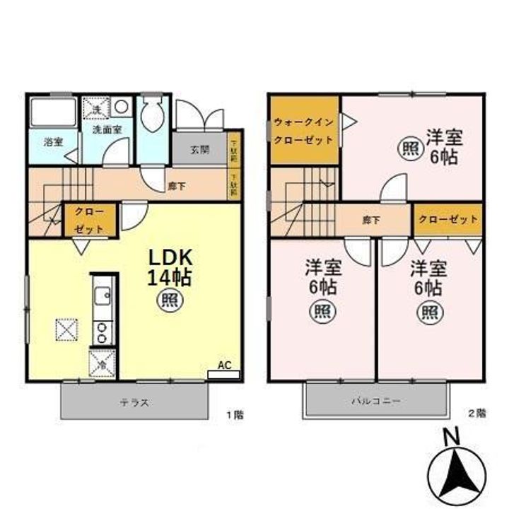 埼玉県さいたま市北区日進町2(一戸建)の賃貸物件の間取り