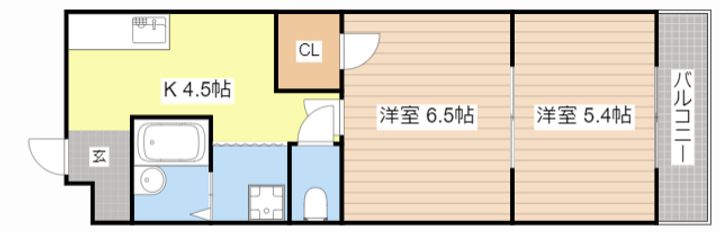 滋賀県長浜市末広町(アパート)の賃貸物件の間取り