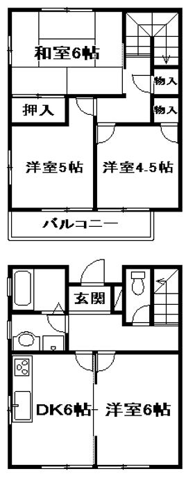 タウンハウス中町の間取り