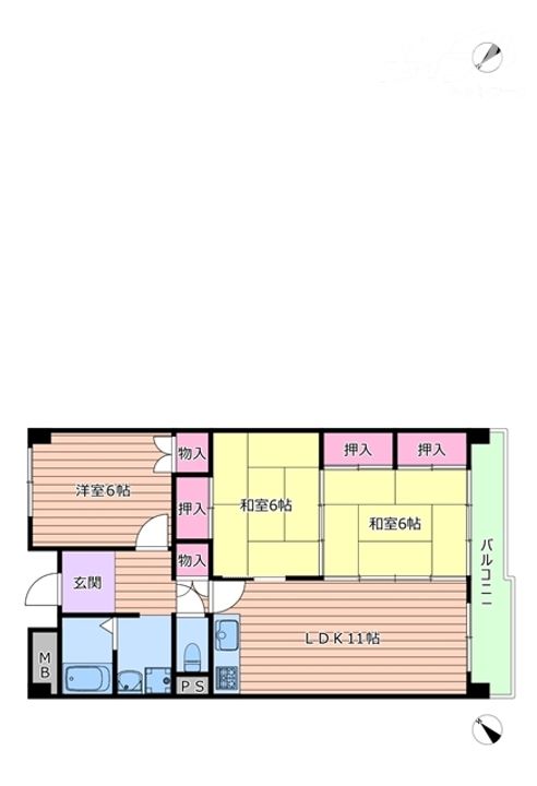 レジデンス吉川5号棟の間取り