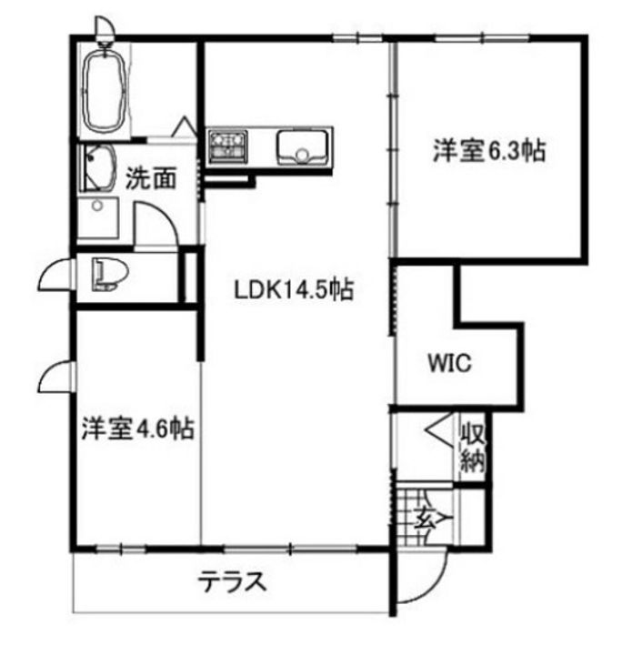 べルソーII A棟の間取り