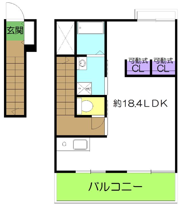 おこう仁ハイツ B棟の間取り