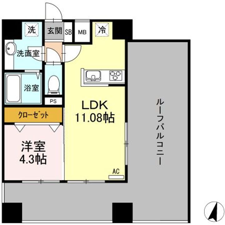 フェリーチェ梅香崎の間取り