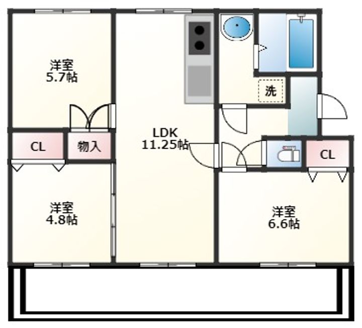 リ・バースコート宮丸の間取り