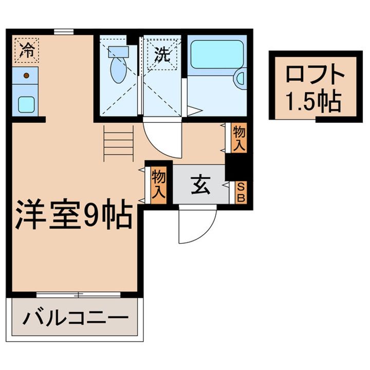 神奈川県横浜市南区井土ケ谷下町(アパート)の賃貸物件の間取り