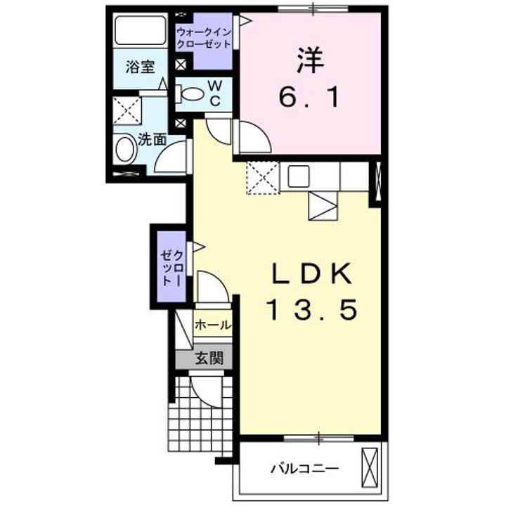 愛知県西尾市田貫1(アパート)の賃貸物件の間取り