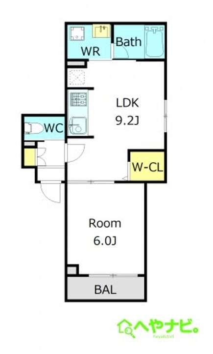 愛知県名古屋市千種区今池南(アパート)の賃貸物件の間取り