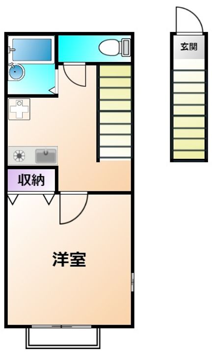 東京都東村山市萩山町1(アパート)の賃貸物件の間取り