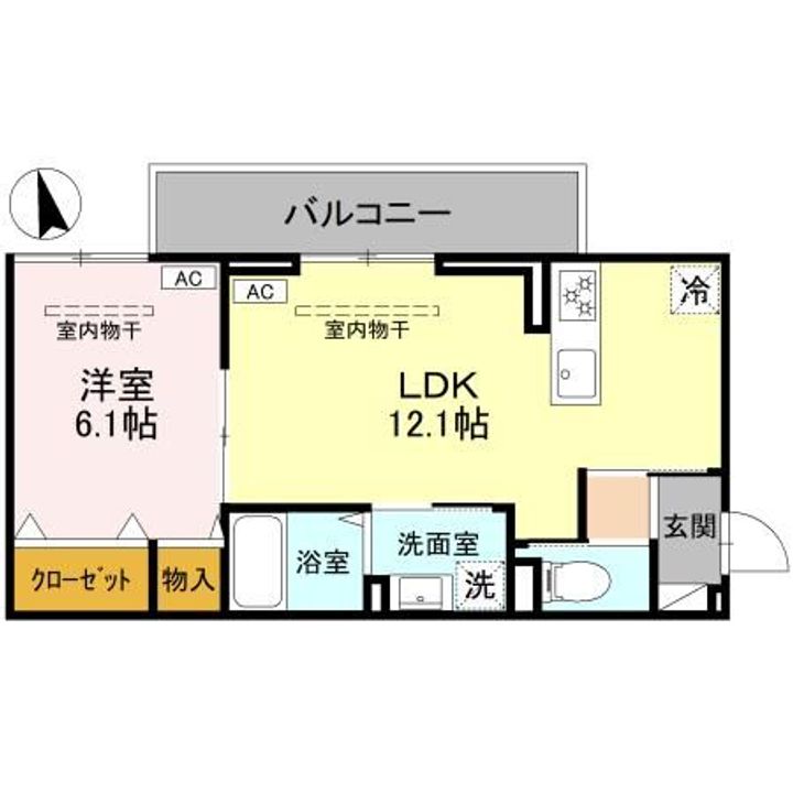 群馬県太田市小舞木町(アパート)の賃貸物件の間取り