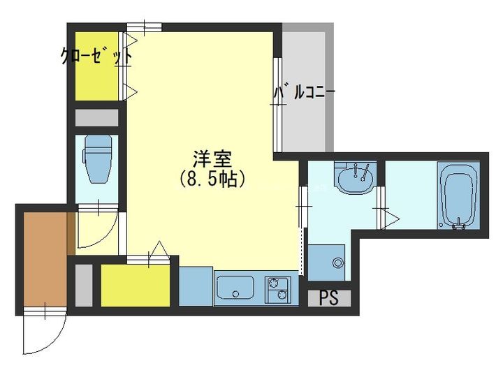 大阪府大阪市生野区鶴橋3の賃貸アパートの間取り